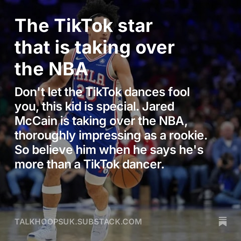 Talkhoops1's tweet photo. The TikTok star that is taking over the NBA. From social media to the hardwood, this rookie is more than a dancer

READ HERE 👇:

#NBA #basketball #fypシ #76ers
https://t.co/rcL01dizWs https://t.co/EaRMsFmHen