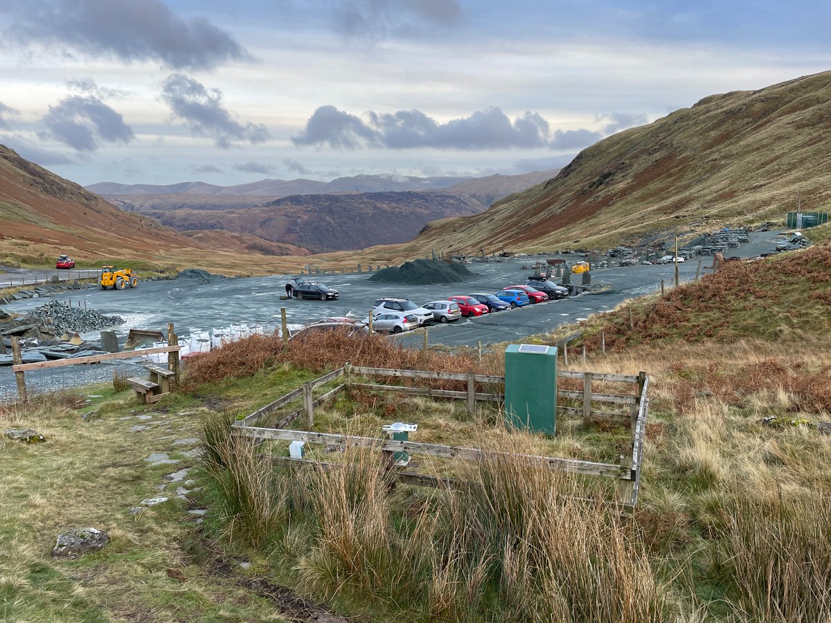 CumbriaRain's tweet photo. A trip up beautiful #Borrowdale visiting some of our hardest working raingauges at #Honister, #Seathwaite and #Styhead. Long term averages range from 3.3m to 4.5m of rain per year so we were lucky to find a dry day! 😀 @EnvAgencyNW @HydrometryEA @metoffice https://t.co/rMl2GHZ5Ys