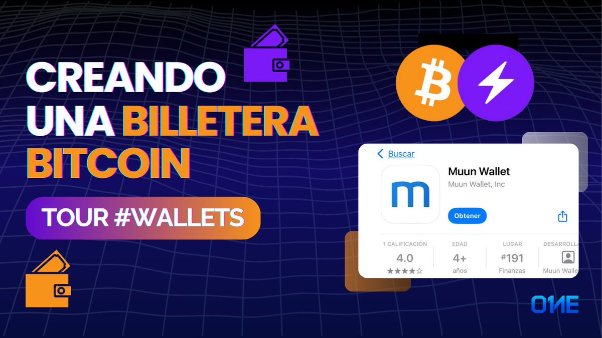 eDolphinOne's tweet photo. 🎬 ¡NUEVO VIDEO! En sólo 4 pasos te enseñamos cómo crear una billetera #Bitcoin (red Lightning) desde celular con #MuunWallet.
📌 https://t.co/RGXDDvG3UT
💡 Suscríbete a nuestro canal para más contenido sobre Bitcoin, blockchains y Web3. https://t.co/kqtYe9eKYT