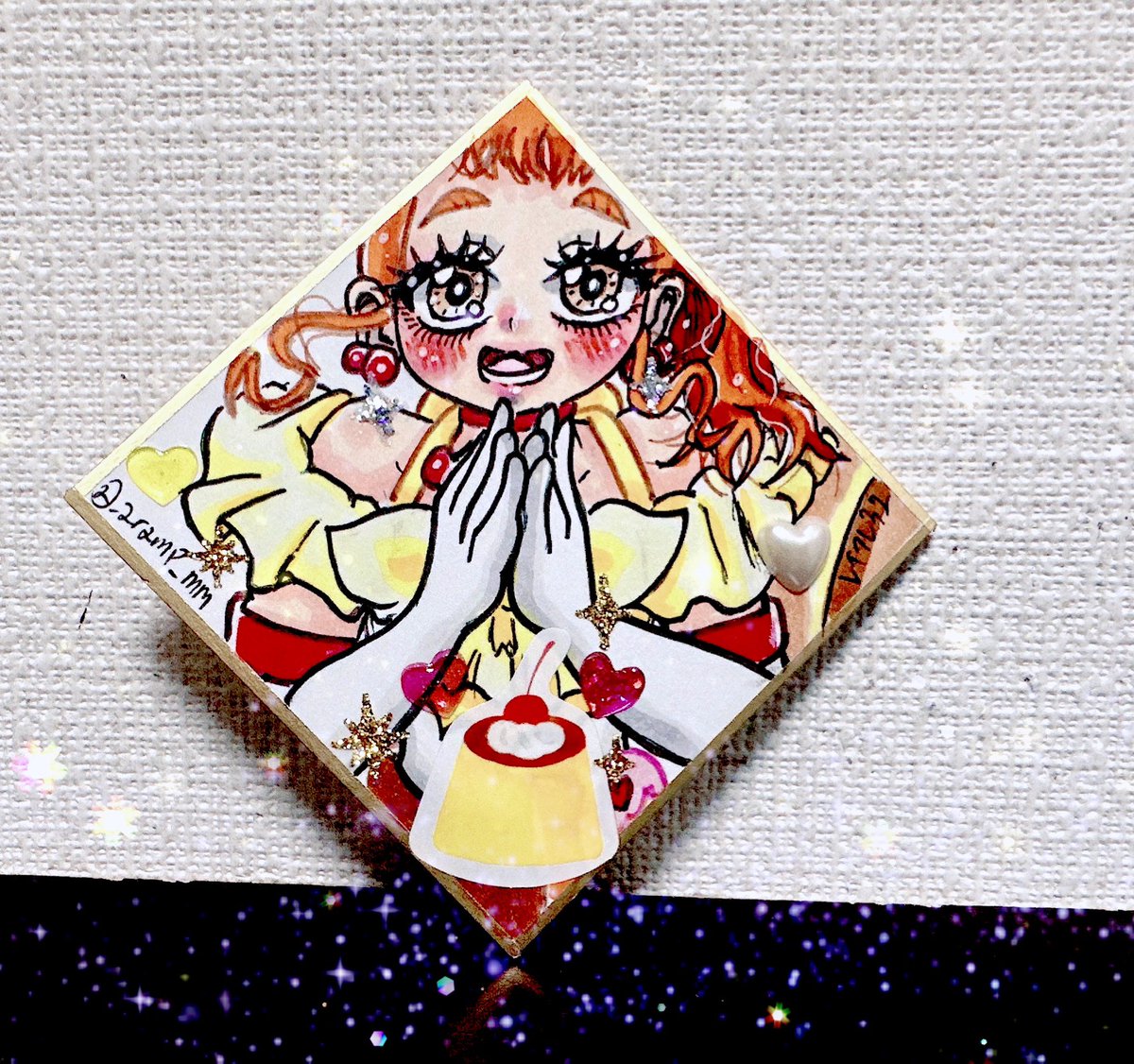 プリキュア「8/10のお題「 有栖川ひまり/キュアカスタード」より...キュアカスタード!プ」|あらんぷのイラスト