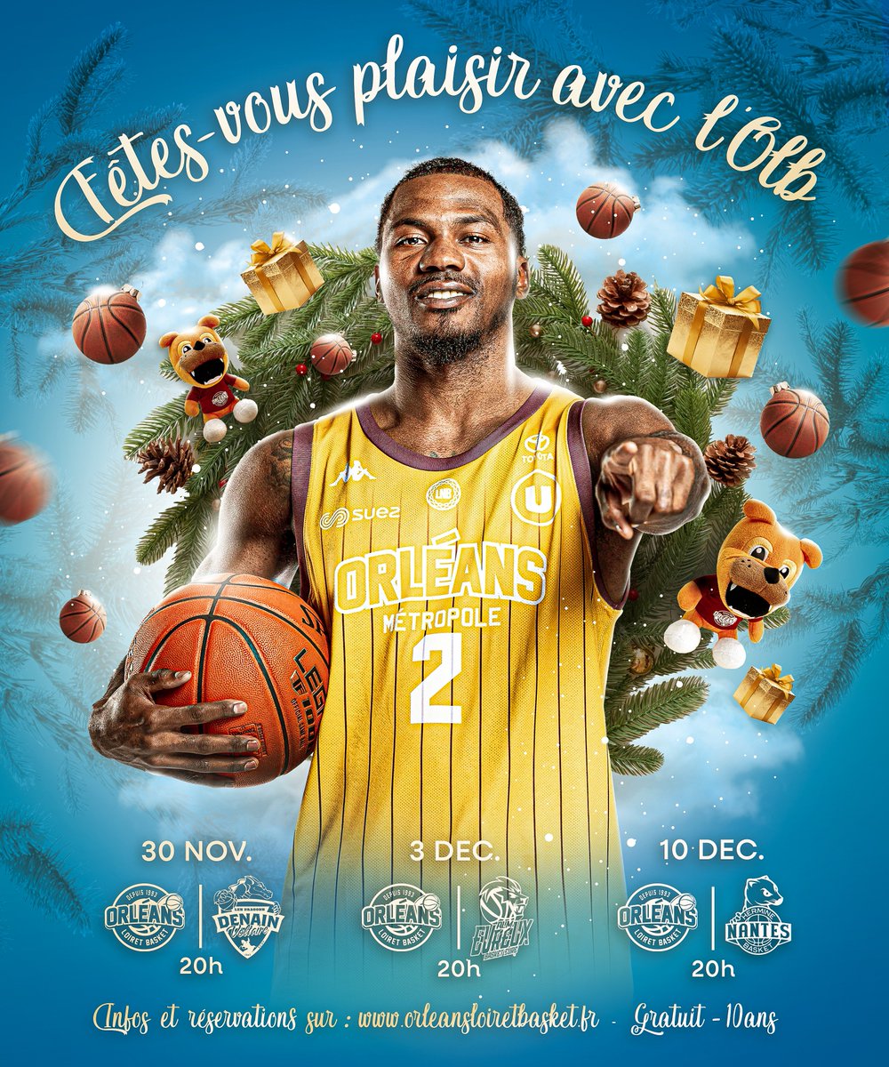 3 affiches en un peu plus de 10 jours, c'est le programme qui attend votre équipe à CO'Met ! ❄️

On compte sur vous pour répondre présent sur cet enchainement de matchs crucial 📢

🎟️ Billetterie : t.ly/B4MR-

🤩 Places à partir de 8€

📝 : <a href="/sadmase/">Sadmase</a> 

#TousOLB