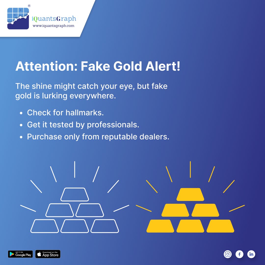 iQuantsGraph's tweet image. 💰 -Beware Of The Gold Scam -🪙
#gold #india #currrentaffairs #Beware #scamalert #iquantsgraph