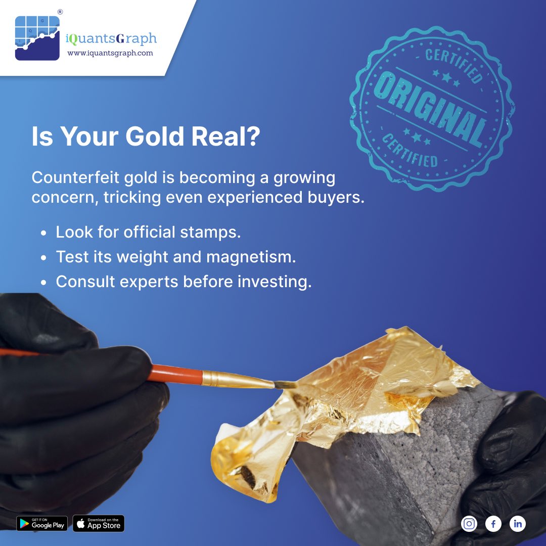 iQuantsGraph's tweet image. 💰 -Beware Of The Gold Scam -🪙
#gold #india #currrentaffairs #Beware #scamalert #iquantsgraph