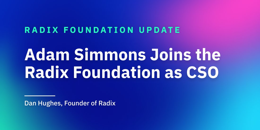 radixdlt's tweet photo. Radix is embracing a new era of focus and clarity 🌐

@Adam_XRD, a key leader at RDX Works, is moving to the Radix Foundation as Chief Strategy Officer.

His mission:

🔵 Champion community goals
🔵 Drive ecosystem growth
🔵 Enhance transparency

Read more ⤵️

https://t.co/gEJX8qxDAF