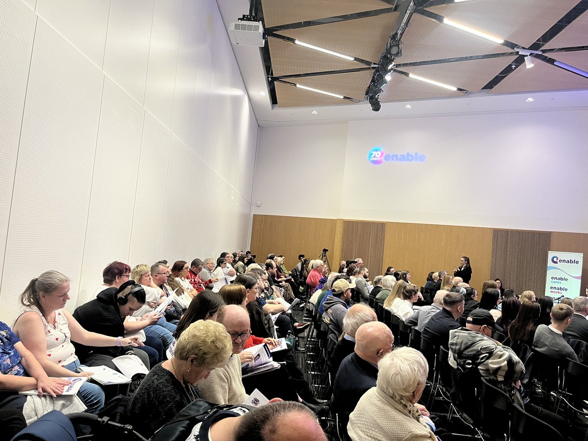 Enable_Tweets's tweet photo. A packed Enable #Agm24 reflect on the year gone by and look towards 2025 in its 70th anniversary year. #Enable #Enable70 https://t.co/Q0tDlY9Hmh