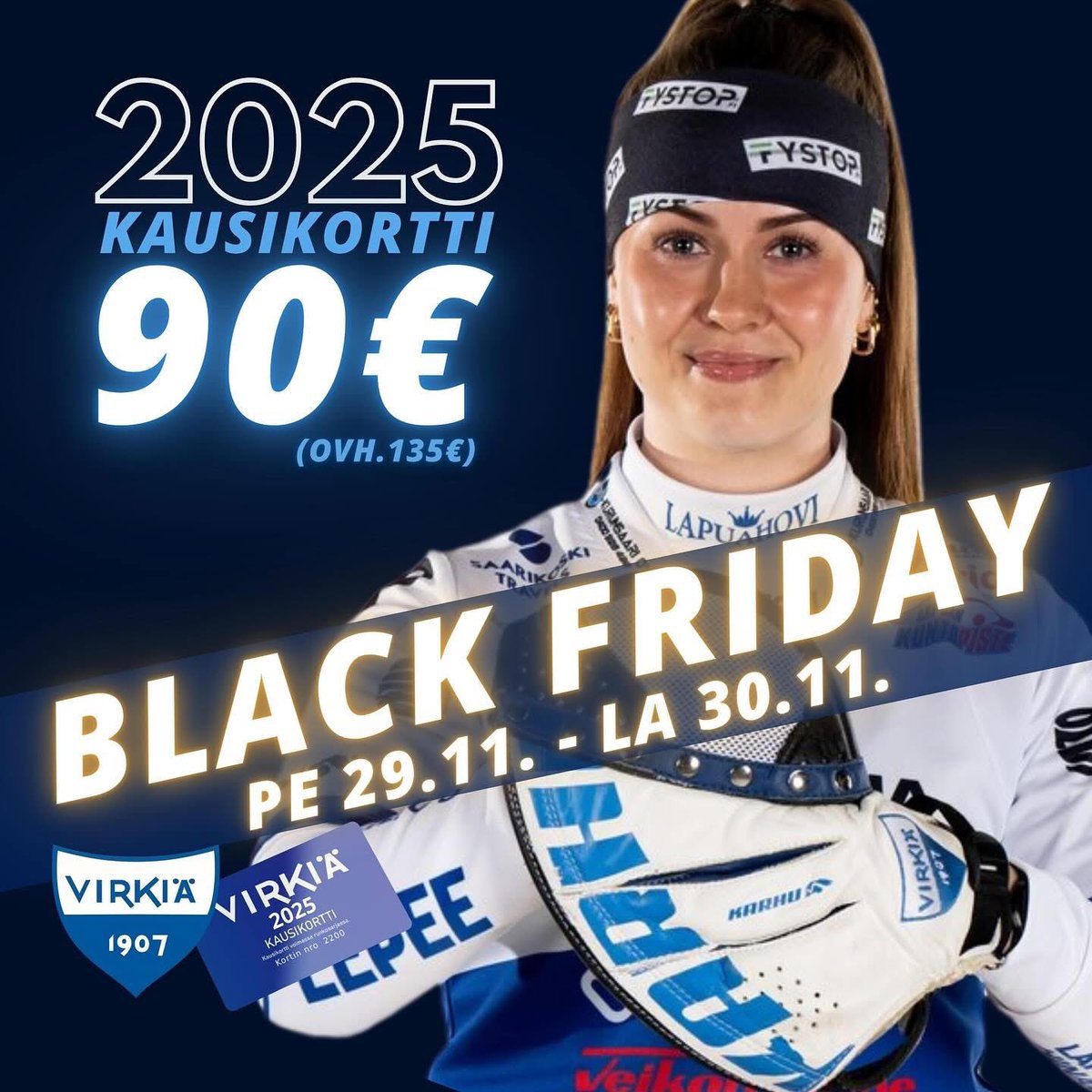 Lapuan Virkiä-Pesis (@virkiapesis) on Twitter photo 🔥Jo Yli 100 myytyä Black Friday -kausikorttia!!!!🔥
Kampanja on lähtenyt käyntiin ennätysvilkkaasti!
👉 Hanki omasi tai vaikka lahjaksi.
coregoshop.fi/virkiapesis
#pesis
#markkinointi
<a href="/superpesis/">Superpesis</a> 🔥Jo Yli 100 myytyä Black Friday -kausikorttia!!!!🔥
Kampanja on lähtenyt käyntiin ennätysvilkkaasti!
👉 Hanki omasi tai vaikka lahjaksi.
coregoshop.fi/virkiapesis
#pesis
#markkinointi
<a href="/superpesis/">Superpesis</a>