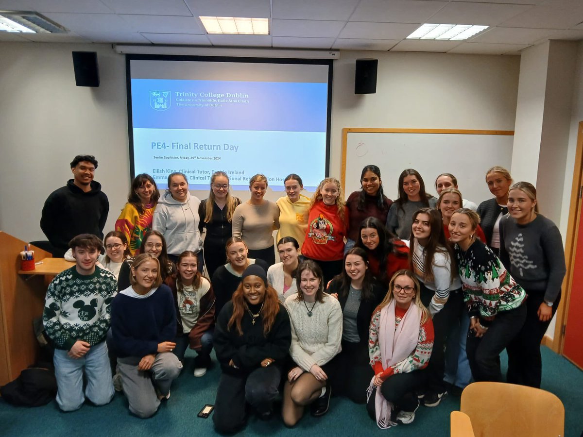 TCD OT (@tcd_ot) on Twitter photo The Discipline was very excited to welcome our 4th year students back to campus today for their Final Practice Education Return Day.
A great student group and a community of #FutureOTs
<a href="/TrinityMed1/">School of Medicine, Trinity College Dublin</a>
#ThisisTrinityMed The Discipline was very excited to welcome our 4th year students back to campus today for their Final Practice Education Return Day.
A great student group and a community of #FutureOTs
<a href="/TrinityMed1/">School of Medicine, Trinity College Dublin</a>
#ThisisTrinityMed