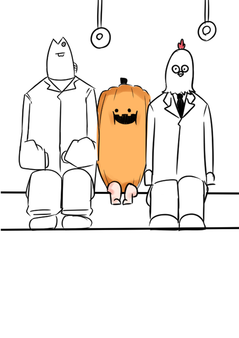 今日、行きも帰りもこれだった🎃 