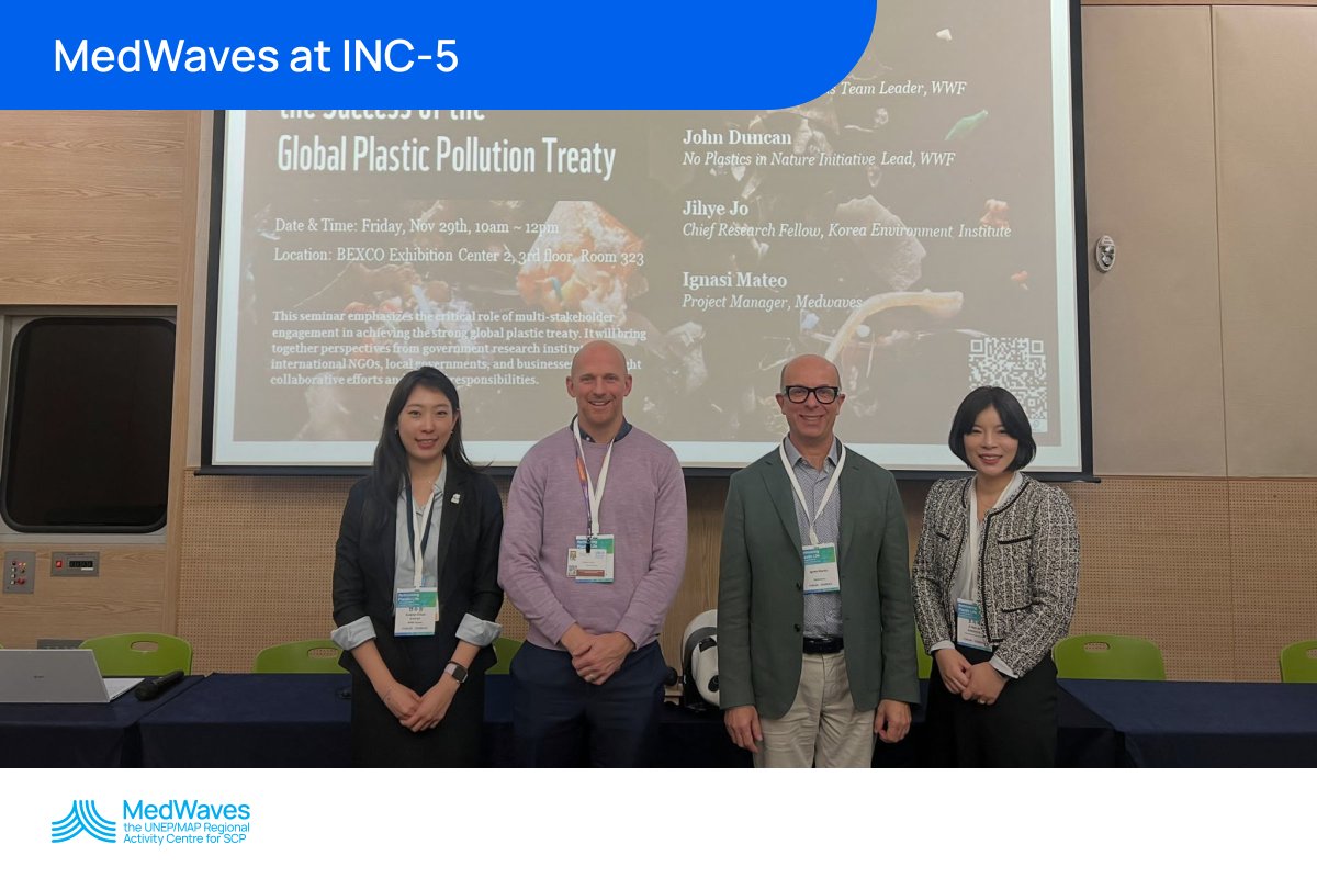 MedWaves_Centre's tweet photo. π November 29: During the WWF Korea-organized side event, "Engaging Key Players for the Success of the Global Plastic Pollution Treaty".
Together, we can turn challenges into solutions ππͺ
#Truth4Change #MedWaves #PlasticPollution #Sustainability #Collaboration #GlobalImpact https://t.co/d6mKTho8OI