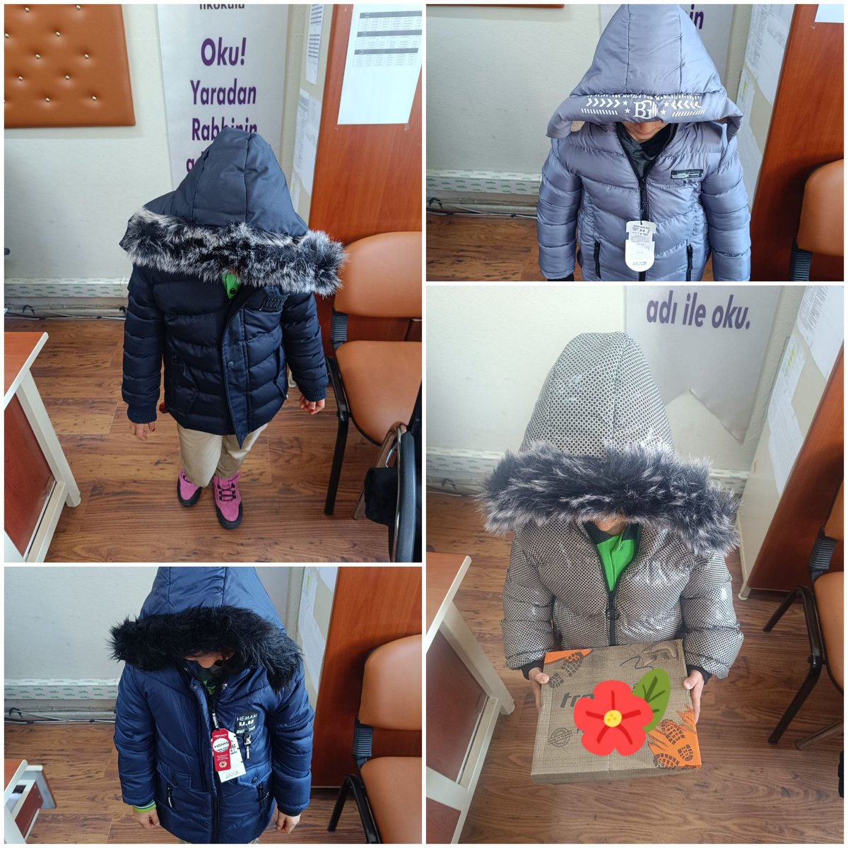 Selçuk ü. BESYO öğrencileri (  Gamze ve Sevim ), Toplum yararına programi çerçevesinde okulumuzun 20 öğrencisinin mutluluğuna bot ve mont desteği sağladılar.iyi ki varlar 👏👏👏