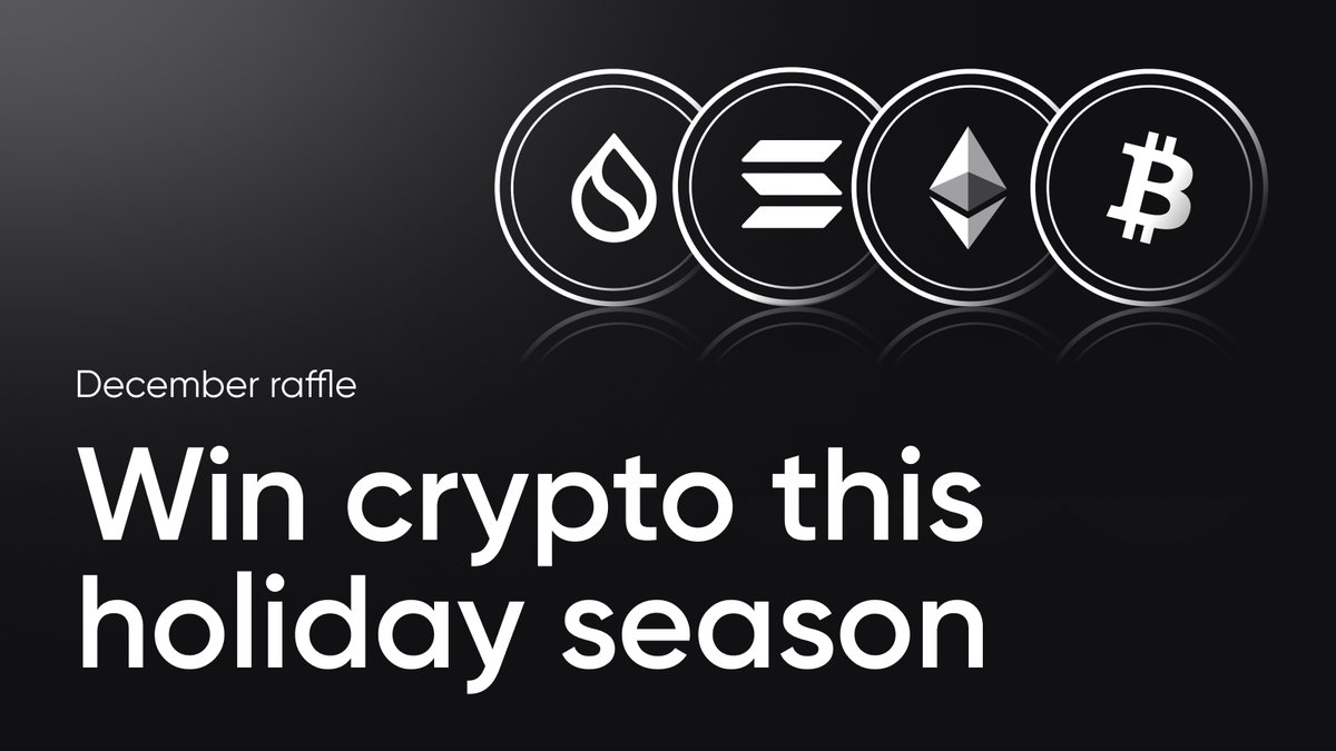 This December, we are giving away crypto to our users 🎁 Each week, you  have the chance to win crypto prizes, featuring a new cryptocurrency every  time. And the grand prize? €2024