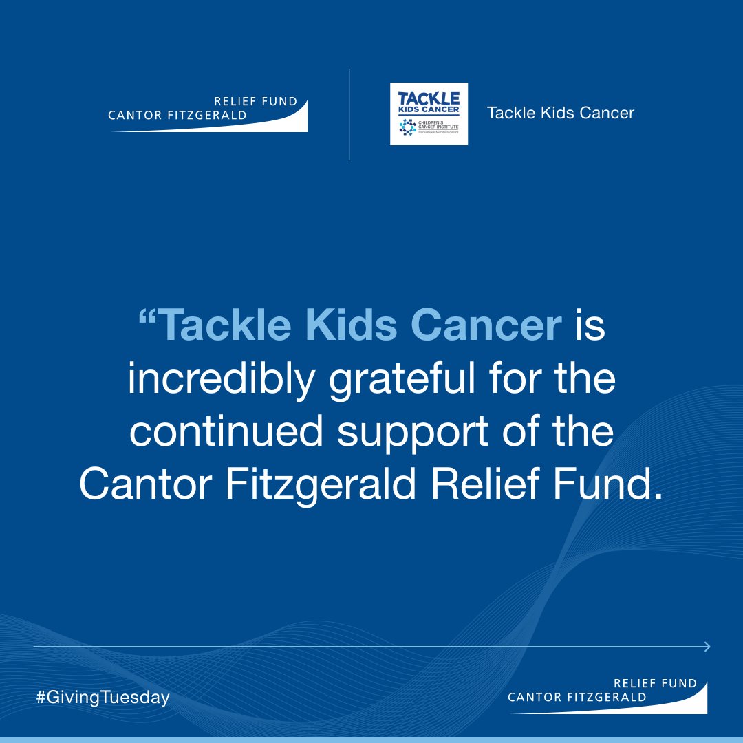 CantorRelief's tweet image. The Cantor Fitzgerald Relief Fund is honored to support the fight against pediatric cancer. @EliManning is a repeated guest at our Charity Day, representing @TackleKidsCancr to raise awareness and support for this vital cause. Thanks to financial support from the Cantor…