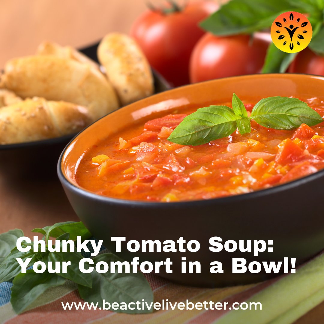 BeActiveLive's tweet image. There’s nothing like the comforting aroma of tomato soup on a cool day. I love making this hearty Chunky Tomato Soup—it’s simple, delicious, and perfect to share with family and friends. A warm bowl of this soup always lifts my spirits and fills the soul.
#ComfortFood #TomatoSoup