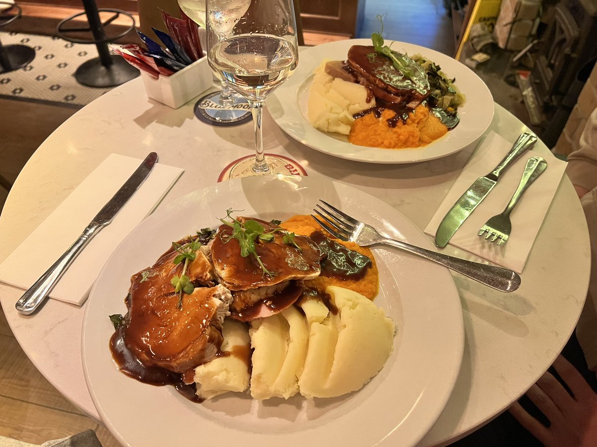 Hailsmc05's tweet photo. Got to spend Thanksgiving in Ireland with the one I’m most thankful for! ❤️ (and yes he found a place that was serving turkey and ham for dinner!) 🦃 https://t.co/TM0Za6wgTb
