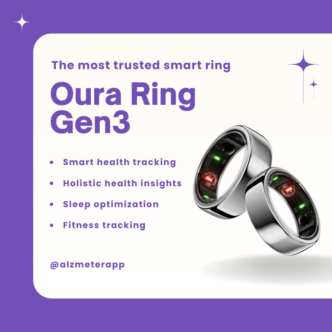 AlzMeterApp's tweet photo. Exclusive Deal Alert! 🛒💍
Get the Oura Ring Gen3 at its lowest price ever:
💎 $249: Black/Silver
💎 $279: Brushed Titanium/Stealth
💎 $349: Gold/Rose Gold
🧠 Pair with AlzMeter for better sleep, stress management, and brain health.
👉 Shop now: https://t.co/oOqWlzh3wO https://t.co/fgG9Jf0OHy