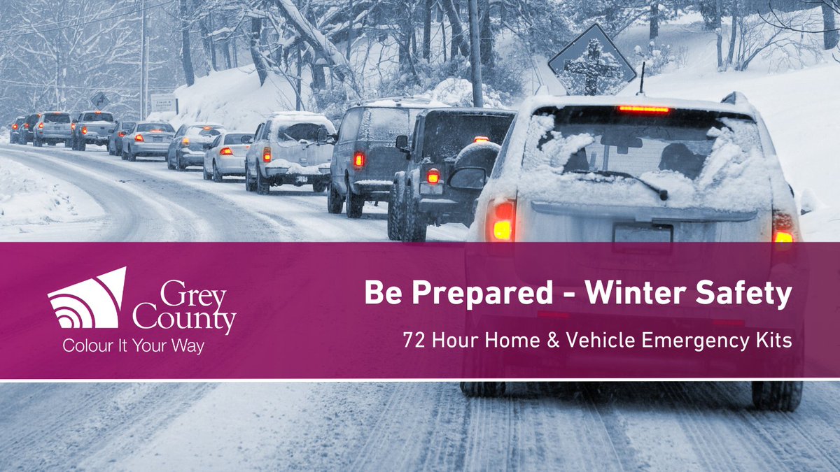 #BePrepared - Snow fall, snow squalls, &amp; blowing snow can cause hazardous driving conditions. Slippery roads, reduced / poor visibility, &amp; road closures are all factors to consider before heading out. Be prepared with 72 Hour home &amp; vehicle Emergency Kits: tinyurl.com/3c3evkvh