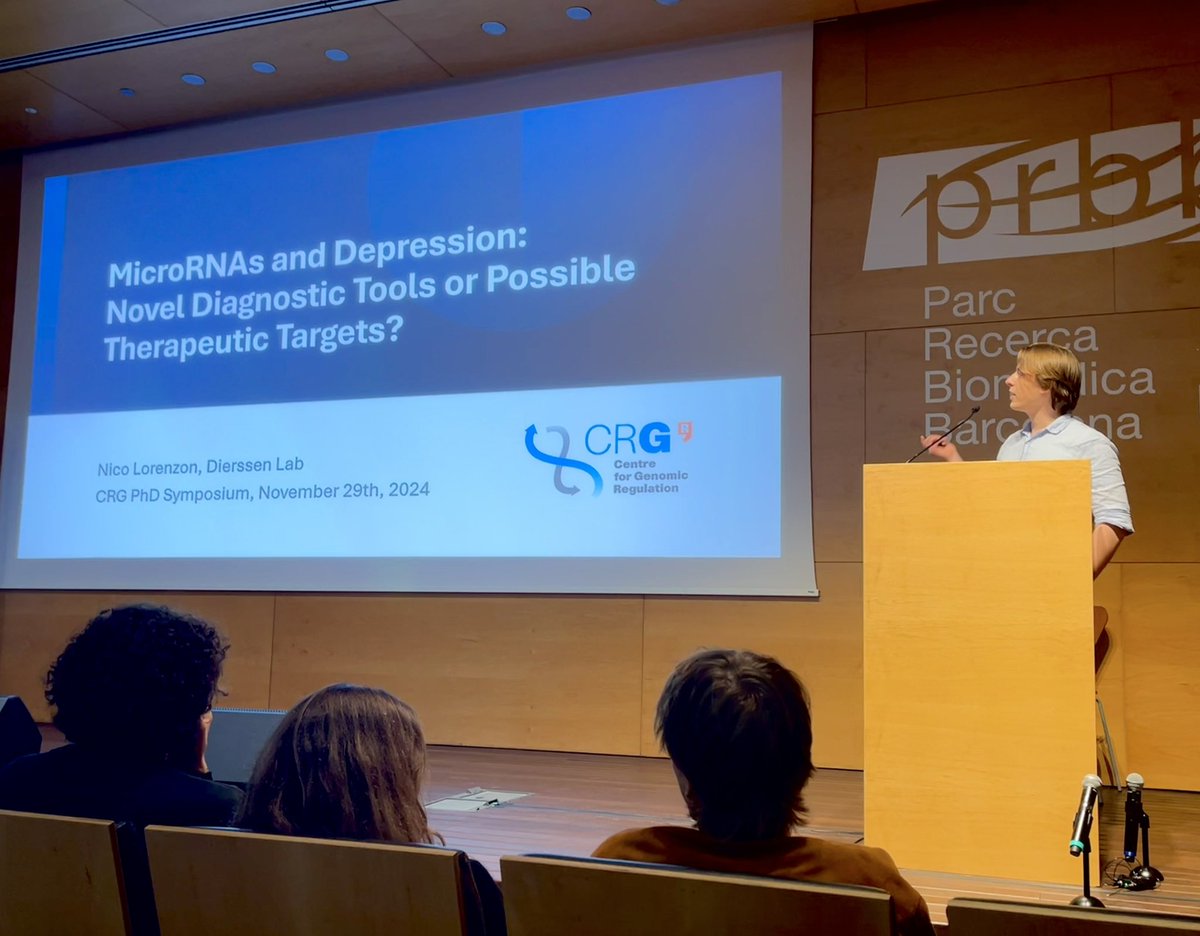 A highly relevant talk from Nico Lorenzon describing novel diagnostic tools to assess treatment resistance in Mayor Depressive Disorder #CRGPhDSymp2024