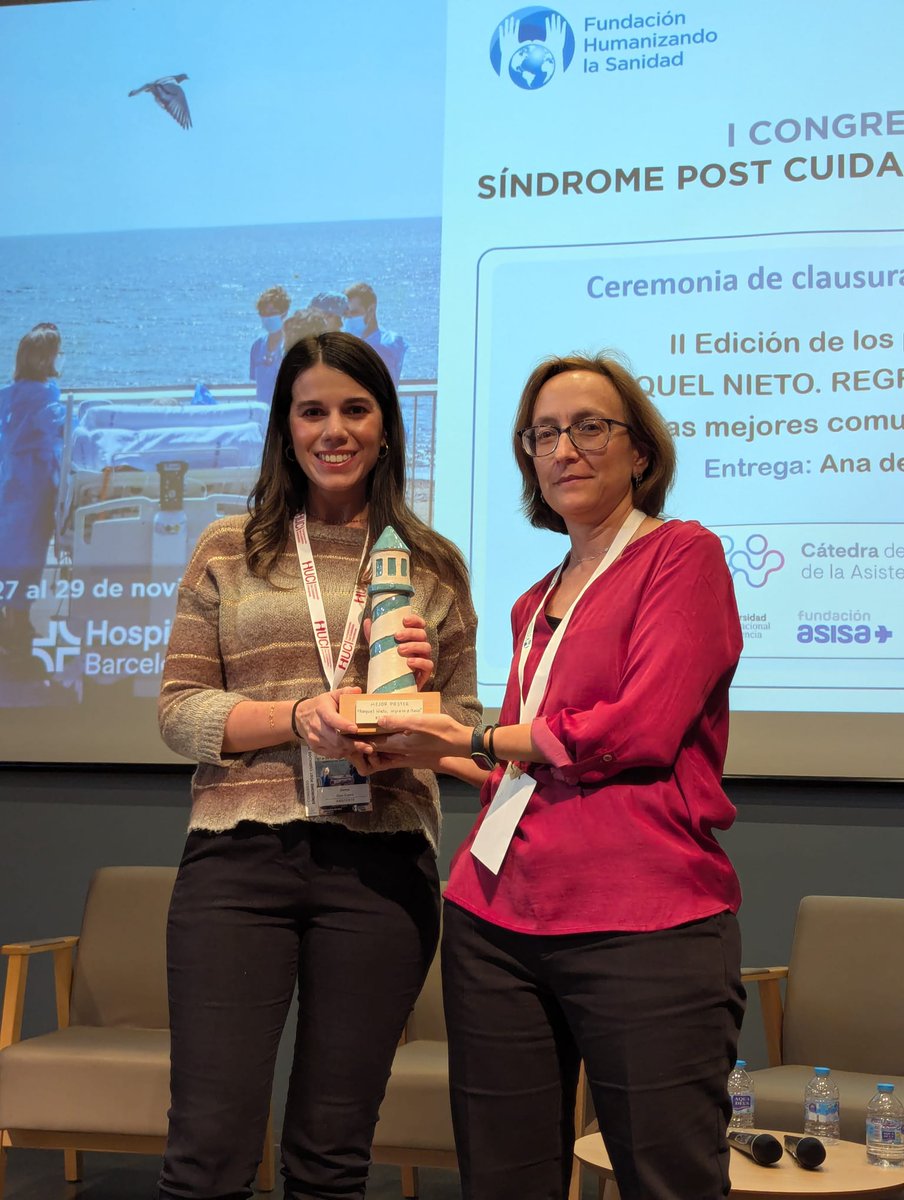 🏅Premio "Raquel Nieto, regreso a Ítaca" 
Mejor póster "Influencia de la posición de la cabeza en la maniobra de prono en la lesión de plexo braquial" por Gema Díaz de UCI del H.U Fuenlabrada
Con la colaboración de Cátedra Humanización <a href="/UniversidadVIU/">Universidad Internacional de Valencia - VIU</a> <a href="/AsisaSalud/">ASISA</a> y Proyecto HU-CI