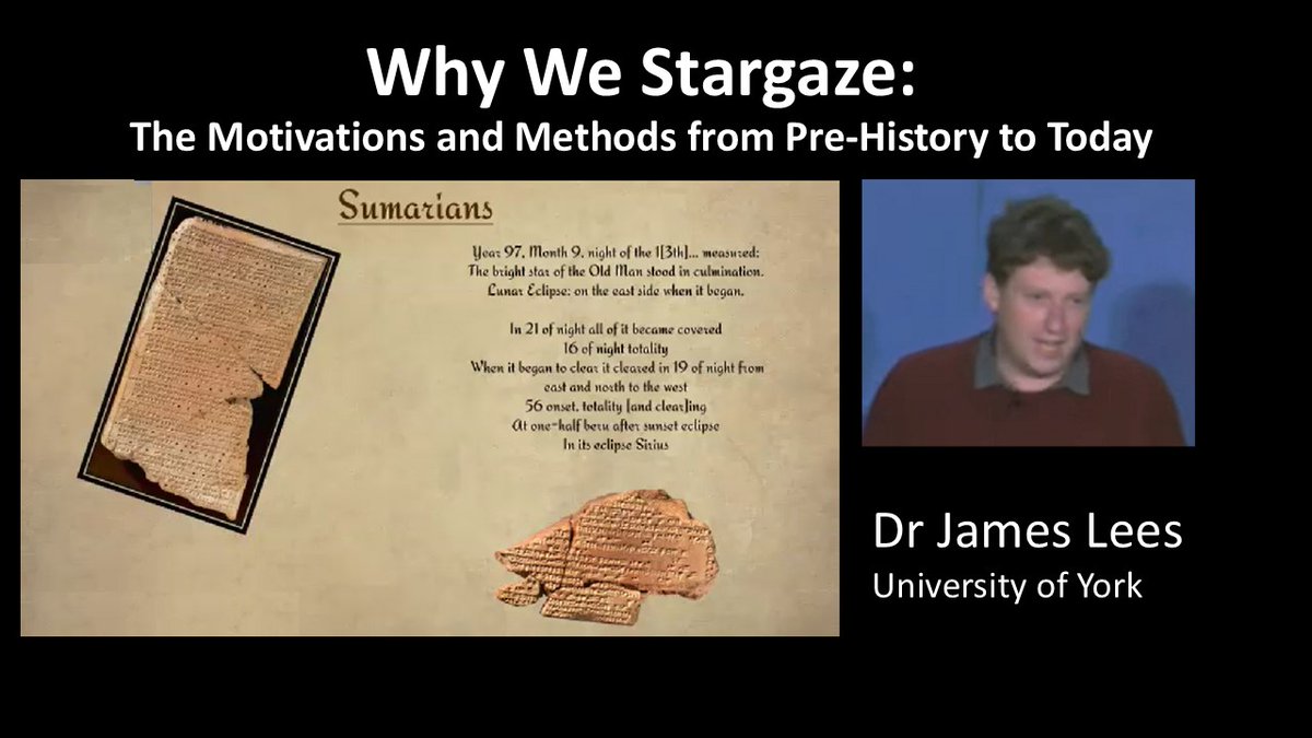 Dr James Lees joined us in person and led us through nearly 100,000 years of humans observing the universe. Starting with the problem of seeing all seven stars of the Pleaides to the fist radio dish he explored the drivers behind our need to look at and understand the night sky.
