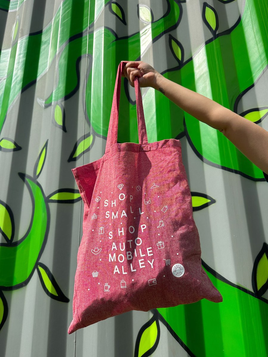 ✨ Shop Small, Shop Auto Alley! 
Celebrate Small Business Saturday (Nov. 30) in style! Limited-edition Shop Small, Shop Automobile Alley totes have arrived at select retailers in Automobile Alley. 🛍️