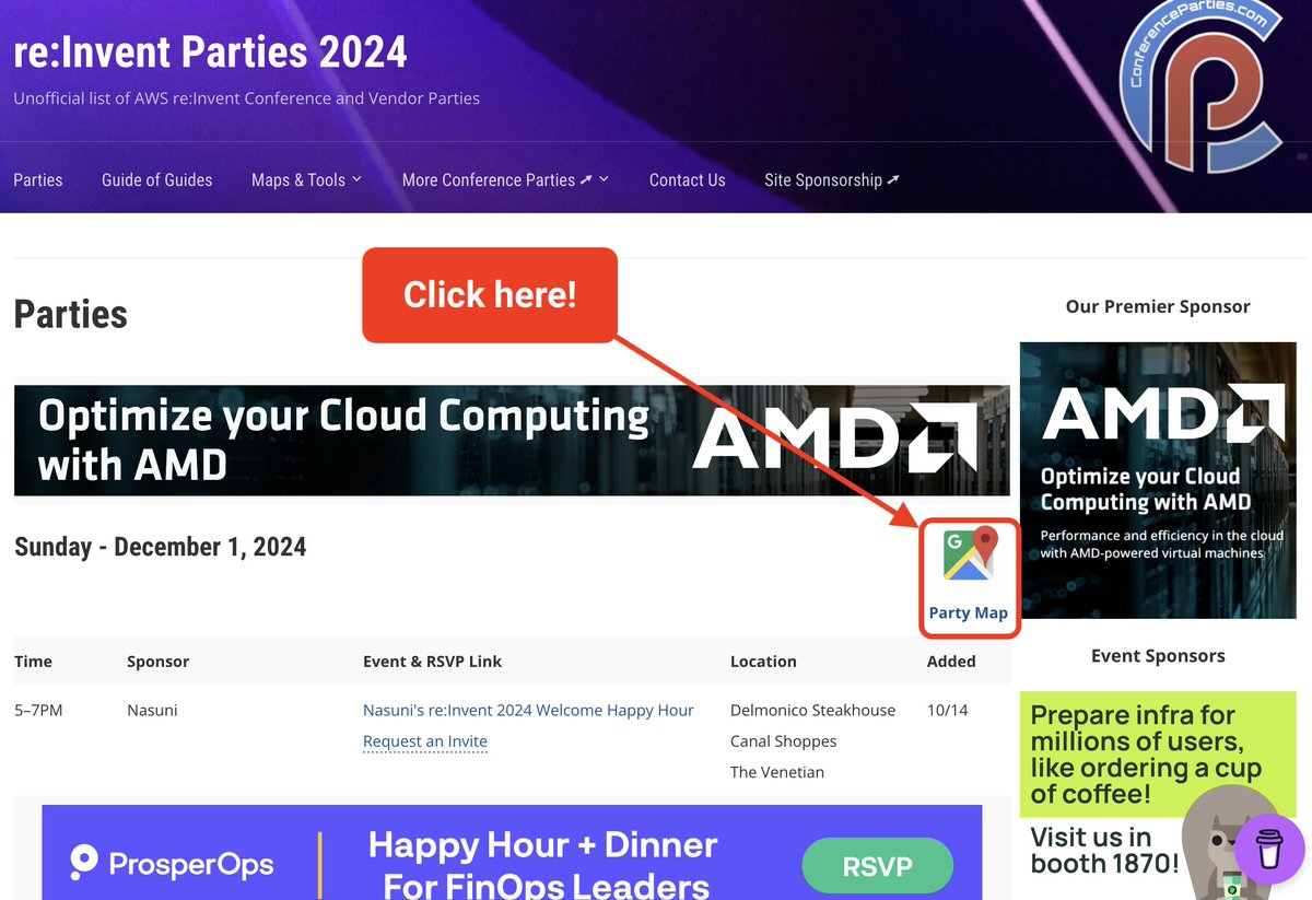 reInventParties's tweet image. Hey re:Invent Folks!

We&apos;ve Finally Updated the Party Map!

There are 80+ Venues with Events Next Week!

Enjoy!

conferenceparties.com/reinvent2024/p…

#AWSreInvent #AWSreInvent2024