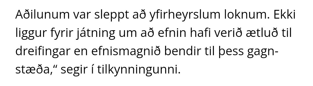 Afhverju ætti einhver að játa að efnin voru ætluð til dreifingar ef efnismagnið benti til hins gagnstæða.