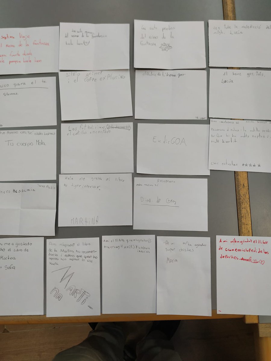 Biblioteca Can Sumarro (@bcansumarro) on Twitter photo Aquest matí ens han visitat els nens i nenes de cinquè de l'escola <a href="/ESCBDesclot/">Escola Bernat Desclot</a> i han fet de prescriptors.
El resultat són unes recomanacions de lectura d'allò més interessants per a joves de deu a dotze anys. Gaudiu-les:
<a href="/BibliotequesLH/">Biblioteques de L'H</a> Aquest matí ens han visitat els nens i nenes de cinquè de l'escola <a href="/ESCBDesclot/">Escola Bernat Desclot</a> i han fet de prescriptors.
El resultat són unes recomanacions de lectura d'allò més interessants per a joves de deu a dotze anys. Gaudiu-les:
<a href="/BibliotequesLH/">Biblioteques de L'H</a>