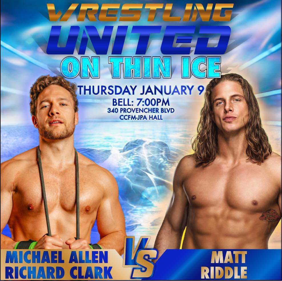 WU_204's tweet image. It’s signed for Jan 9 in Winnipeg.  @WU_204 presents ON THIN ICE, featuring @teamflexappeal vs @SuperKingofBros 
🎟️- thursdaynightwrestling.eventbrite.ca
Clark is a #NightmareFactory grad
#KingofBros #WWE #UFC #AEW