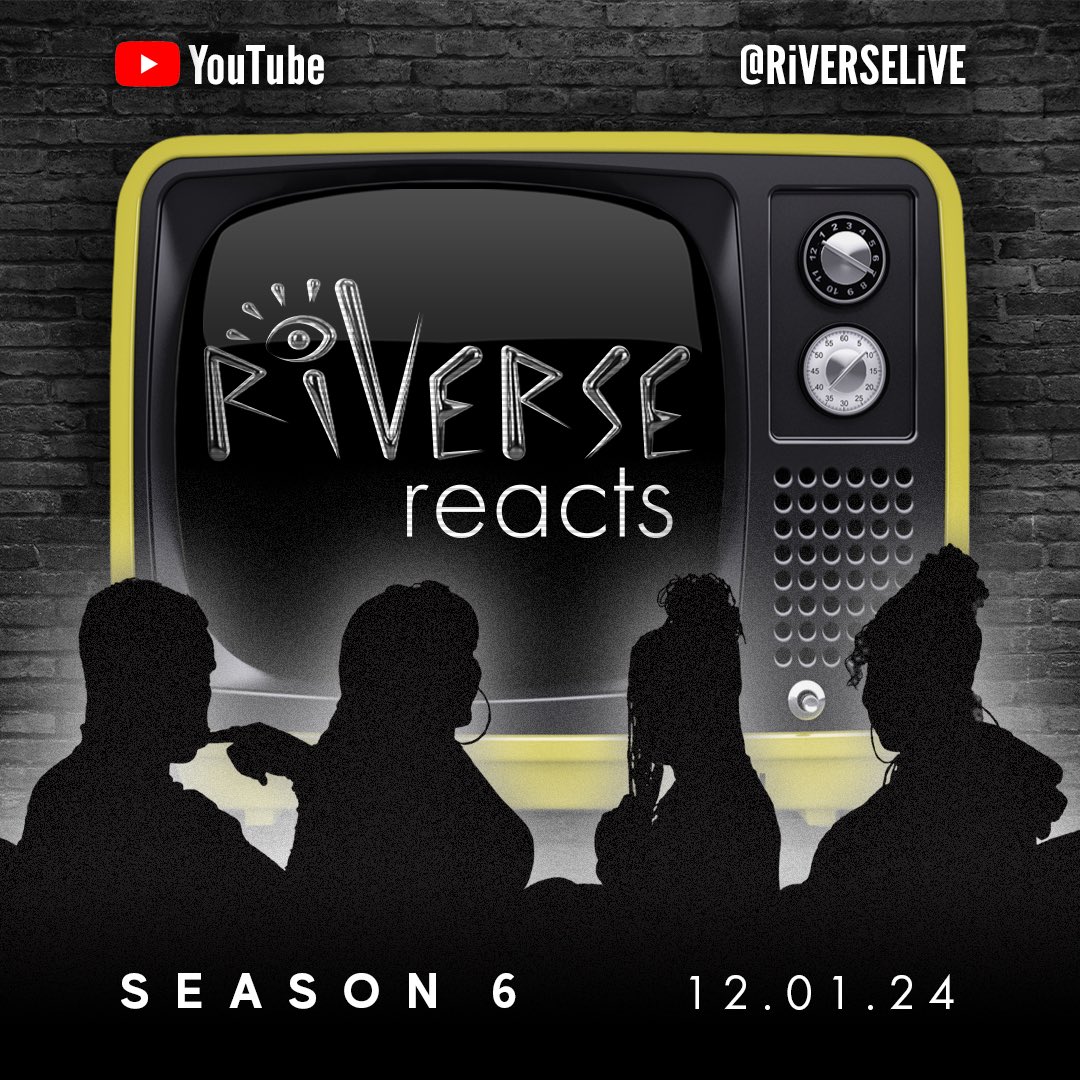 Ladies, gentlemen &amp; genders, WE ARE BACK with the 6th season of ‘RiVERSE Reacts’!

Catch the premiere episode this Sunday, December 1st 2024 @ 4pm EST 📺

See you on the couch besties!!! ❤️‍🔥xo

Justice, Khadija, Zak &amp; Monroe 

#RiVERSE #RiVERSEReacts #RiVERSELiVE #ReactionVideos