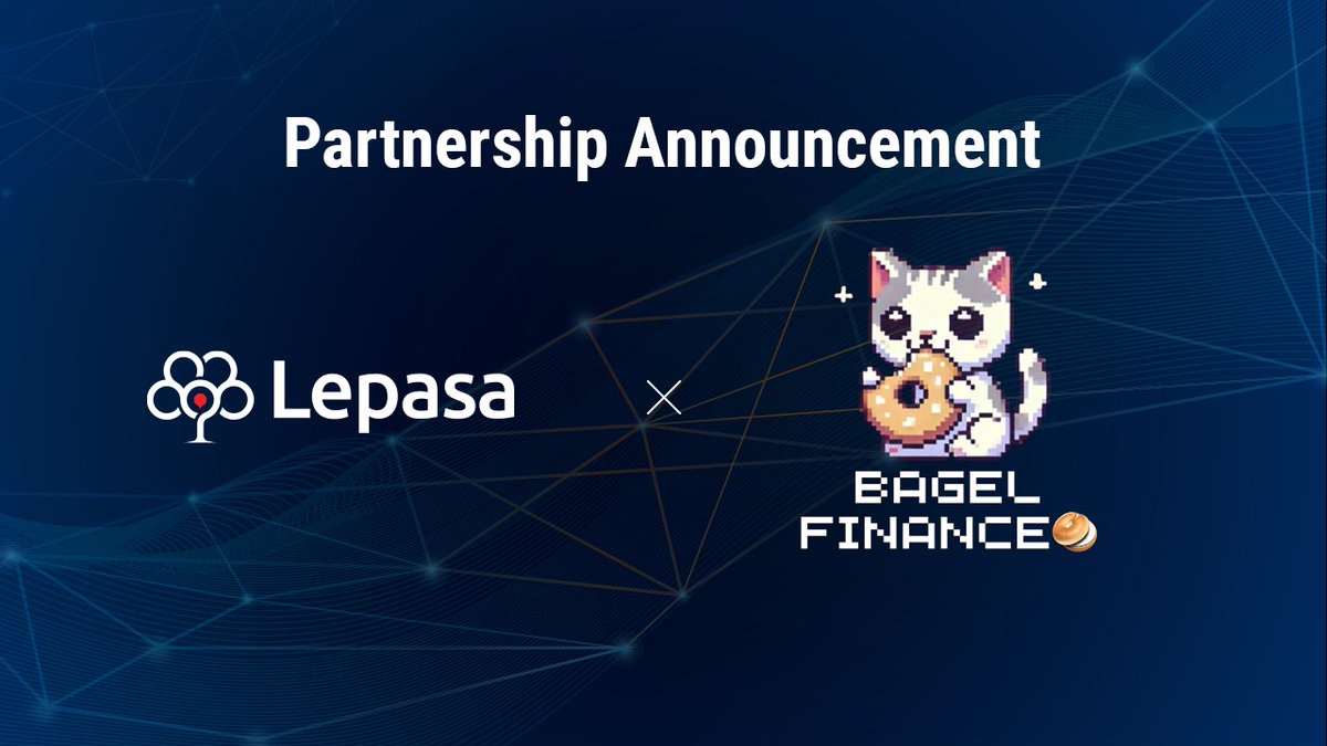 Lepasa is excited to partner with Bagel Finance! 🤝🎉

Bagel Finance is revolutionising GameFi &amp; DeFi with market predictions that reward users with $BAGEL and upcoming crypto indexes.📈

🏆 <a href="/bagel_fi_ton/">Bagel Finance🥯</a> took 1st place at <a href="/ton_society/">TON Society</a> Bootcamp in Bangkok!

Together with Lepasa’s