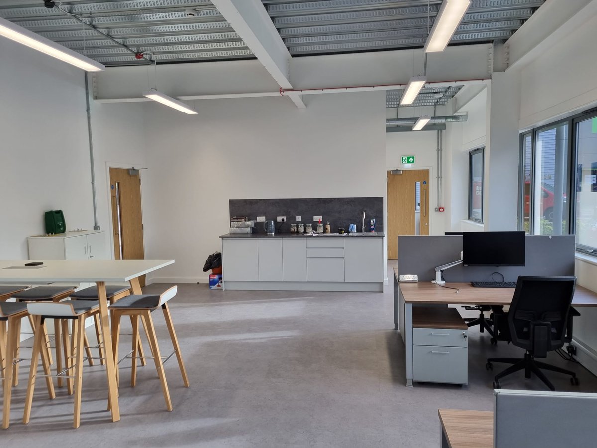 PSRefurbishment's tweet photo. A #refurbished #breakoutarea #staffcanteen #teapoint encourages us to sit down and listen/talk to our work colleagues, to connect, support, encourage, problem solve, motivate #NationalDayofListening  #fitout https://t.co/wcUBUBGcuA