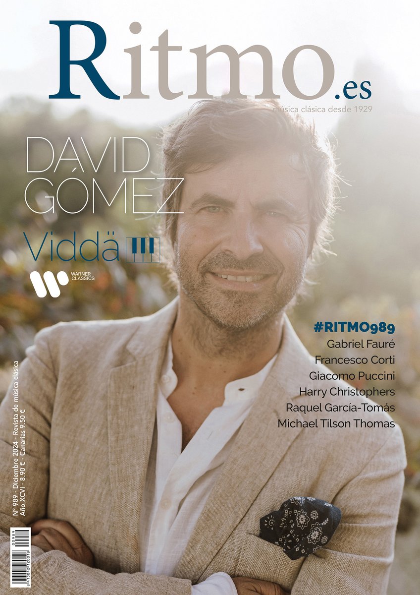#Diciembre en portada de #Ritmo989 con #DavidGómez🎹con #Viddä <a href="/WarnerClassicES/">Warner Classics ES</a> 
📷Entrevistas con #FrancescoCorti <a href="/ilpdo/">il Pomo d'Oro</a> - <a href="/RaquelGTomas/">Raquel García-Tomás</a> &amp; #HarryChristophers <a href="/TheSixteen/">The Sixteen</a> 
Contrapunto <a href="/Borisizaguirre/">Boris Izaguirre</a> 
Opinión, crítica, grabaciones, grandes firmas... 📱 ⬇️ ritmo.es