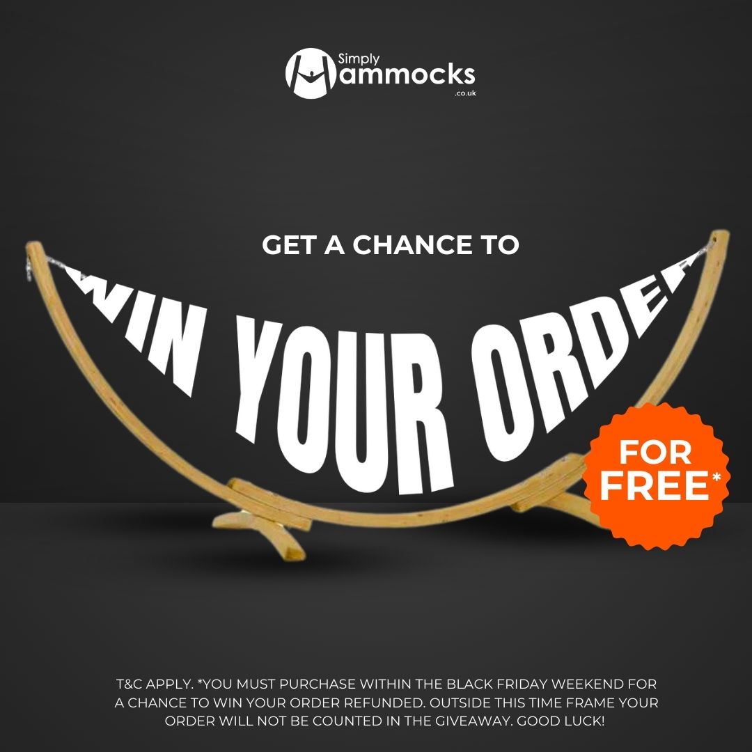 SimplyHammocks's tweet photo. 🖤 BLACK FRIDAY WINNING STARTS HERE! 🖤

Make a purchase this weekend and you’re automatically entered to win your order refunded!

T&amp;Cs apply. Purchases outside the weekend won’t count. Ready to WIN big? Start shopping NOW!✨

 #BlackFridayDeals #ShopNow #BlackFridaySale https://t.co/Unf4gRySn0