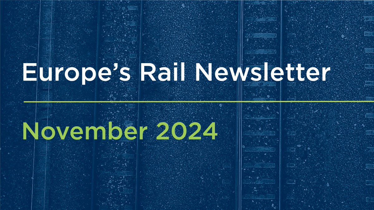 Europe's Rail JU (@eurail_ju) on Twitter photo 📢The November 2024 edition of the #EU_RAIL Newsletter is out now!
Read about:
➡️ #EU_Rail General Assembly
➡️ Europe's Rail Project Updates
➡️ Upcoming & past events
➡️ Open Call for Tenders opportunity
… & much more!
🔗 rail-research.europa.eu/e-news/ 📢The November 2024 edition of the #EU_RAIL Newsletter is out now!
Read about:
➡️ #EU_Rail General Assembly
➡️ Europe's Rail Project Updates
➡️ Upcoming & past events
➡️ Open Call for Tenders opportunity
… & much more!
🔗 rail-research.europa.eu/e-news/