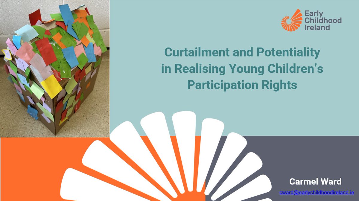 We are pleased to see our Research and Evaluation Manager, Dr @CarmelMWard presenting at the <a href="/UN/">United Nations</a> International Conference of Children's Rights this afternoon.

Her presentation will focus on the Curtailment and Potentiality in Realising Young Children’s Participation Rights.