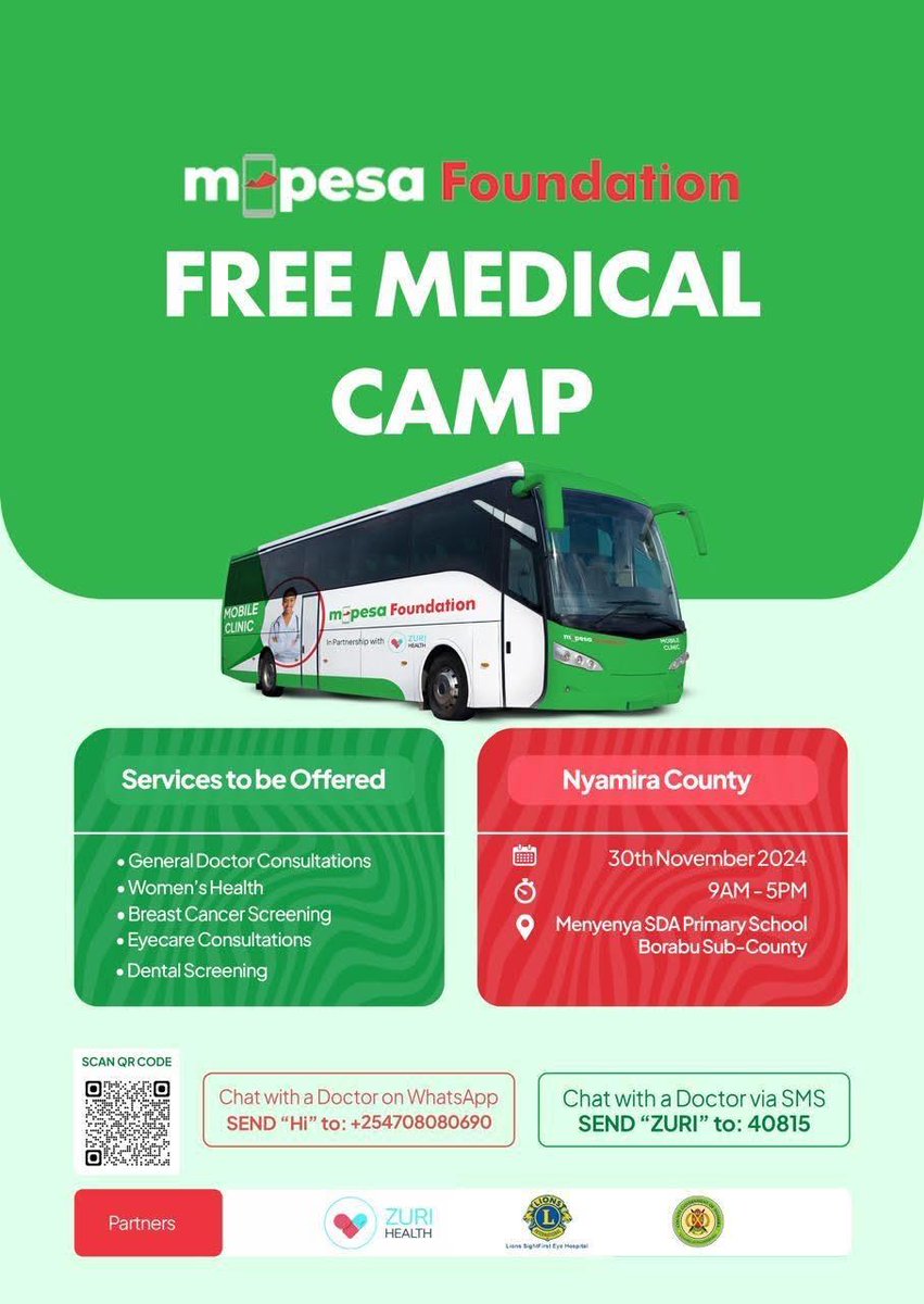 #SambazaFurahaNaSafaricom watu wa Nyamira kesho usikose matibabu ya bure. <a href="/SafaricomPLC/">Safaricom PLC</a>