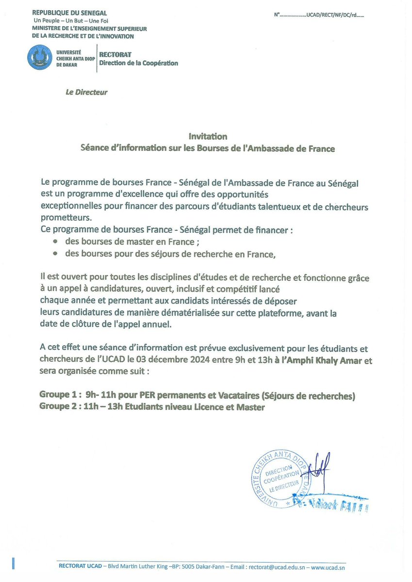 #𝐈𝐧𝐯𝐢𝐭𝐚𝐭𝐢𝐨𝐧 : 𝐒𝐞́𝐚𝐧𝐜𝐞 𝐝’𝐢𝐧𝐟𝐨𝐫𝐦𝐚𝐭𝐢𝐨𝐧 𝐬𝐮𝐫 𝐥𝐞𝐬 𝐁𝐨𝐮𝐫𝐬𝐞𝐬 𝐝𝐞 𝐥'𝐀𝐦𝐛𝐚𝐬𝐬𝐚𝐝𝐞 𝐝𝐞 𝐅𝐫𝐚𝐧𝐜𝐞
#compublique #UCAD <a href="/followers/">はうはう</a>