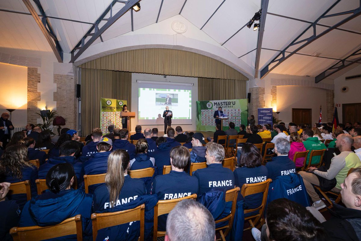 masterubnpp's tweet photo. Cérémonie d’ouverture du 17ème Master’U BNP Paribas, l’événement mondial du tennis universitaire à Reims ! 

🎾🇩🇪🇦🇺🇧🇪🇺🇸🇬🇧🇮🇪🇨🇭🇫🇷🏆 https://t.co/iF67jVkYf8