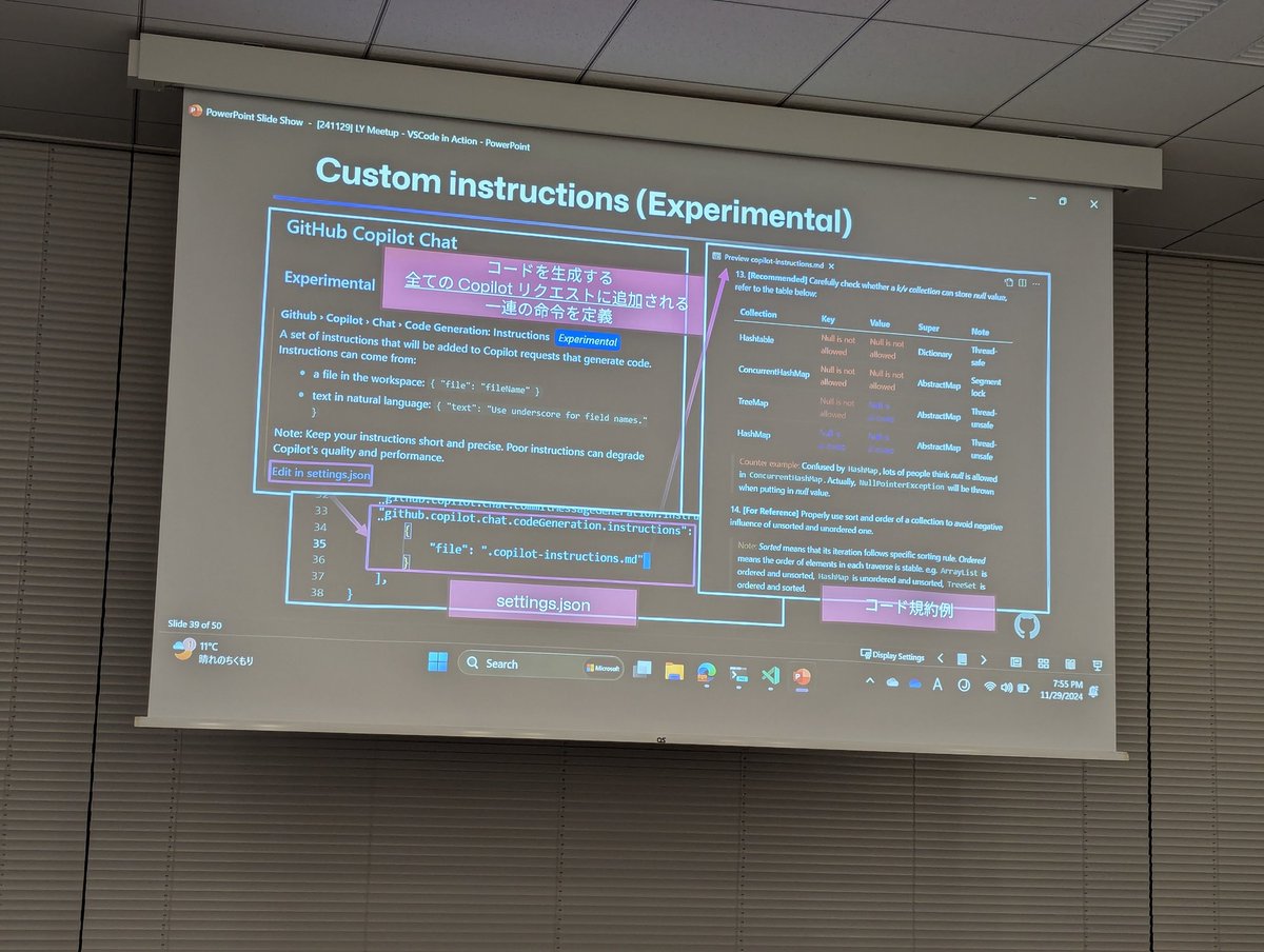 Arahabica1's tweet image. コーディング規約とかをあらかじめ設定しておくのはアリやなあ。

#github_copilot_meetup