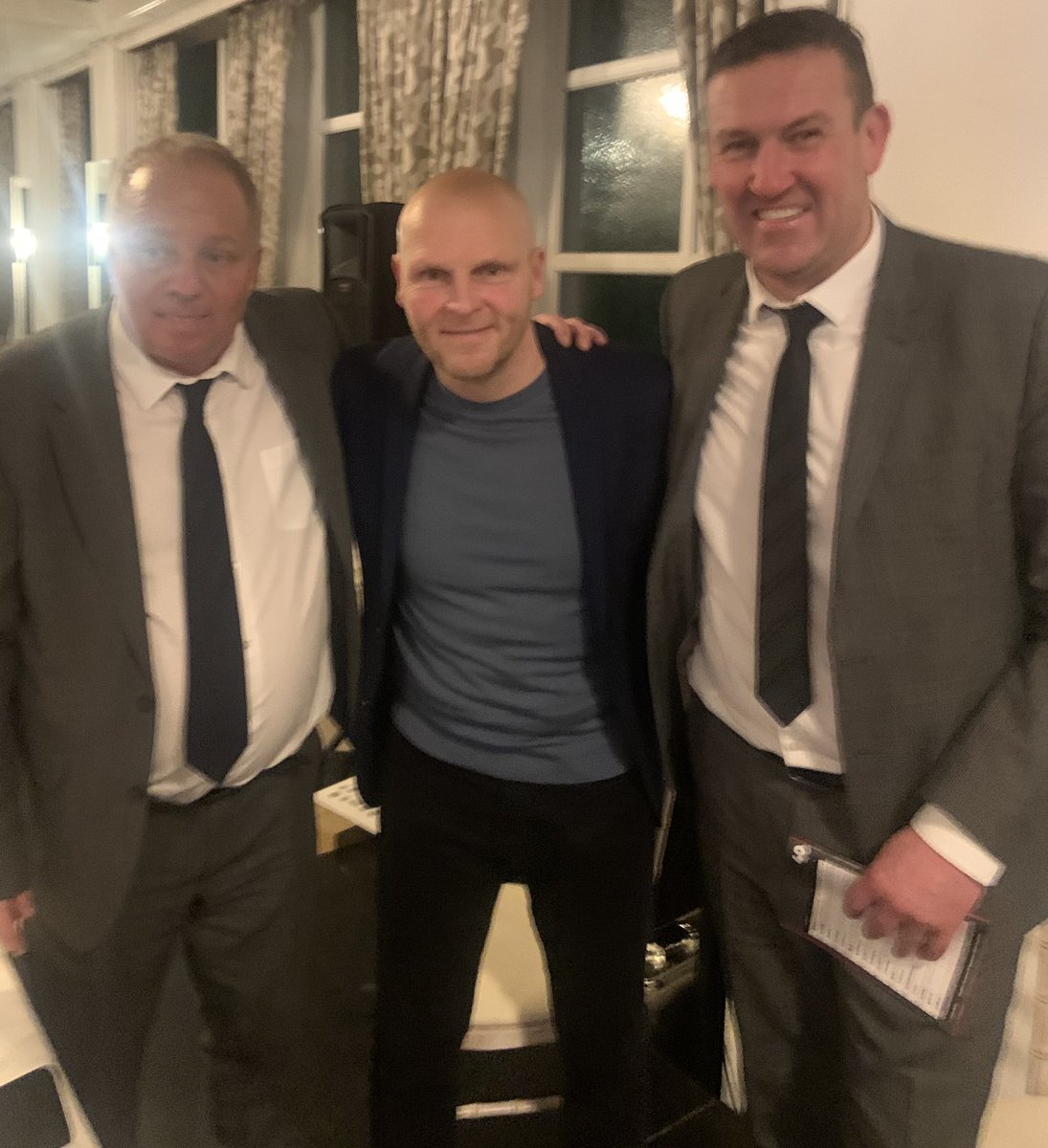 Andy Powell (@andypowell_ent) on Twitter photo What a pleasure to work alongside two master craftsmen <a href="/bignorms/">Mark Crossley</a> & <a href="/johnstiles64/">John Stiles</a> last night for <a href="/OfficialSGFC/">Stockport Georgians FC</a> annual sportsmanās dinner. A thoroughly brilliant night of top class entertainment with two of the best in the business!
#football #entertainment #fundraising What a pleasure to work alongside two master craftsmen <a href="/bignorms/">Mark Crossley</a> & <a href="/johnstiles64/">John Stiles</a> last night for <a href="/OfficialSGFC/">Stockport Georgians FC</a> annual sportsmanās dinner. A thoroughly brilliant night of top class entertainment with two of the best in the business!
#football #entertainment #fundraising