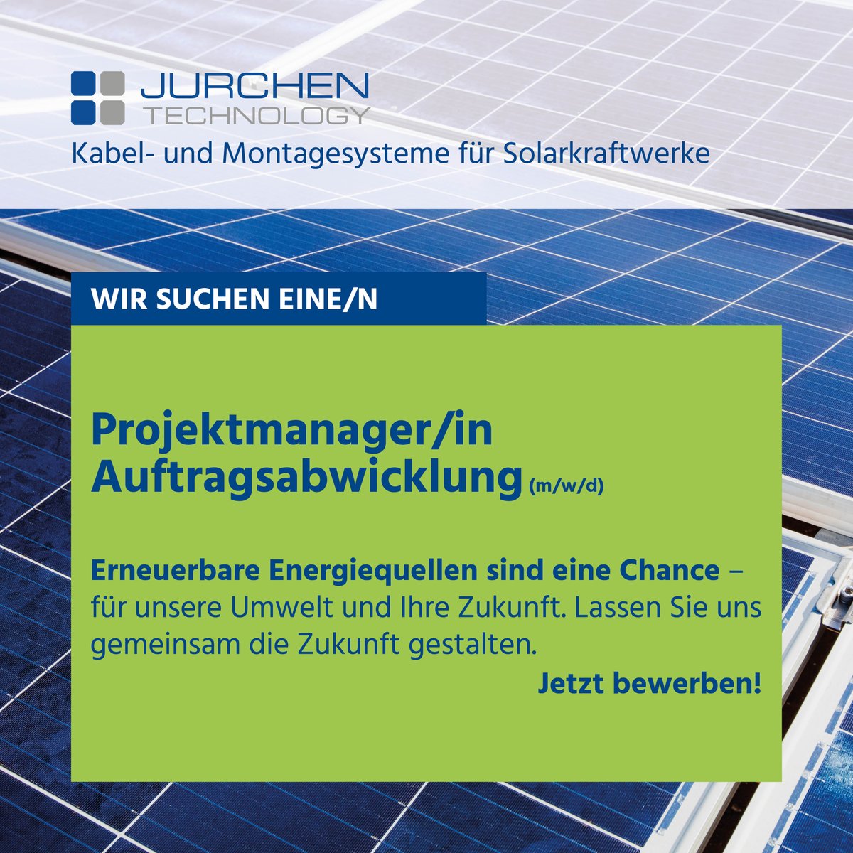 JurchenTech's tweet image. 🚧Verstärke unser Team als Projektmanager/in Auftragsabwicklung (m/w/d)!
Du bist kommunikationsstark, organisiert und liebst es, Projekte von A bis Z zu begleiten? 🚀
 Stellenausschreibung:
jurchen-technology.de/.../ueber-uns/…
#Projektmanagement #Karriere #SolarIndustry #Teamwork