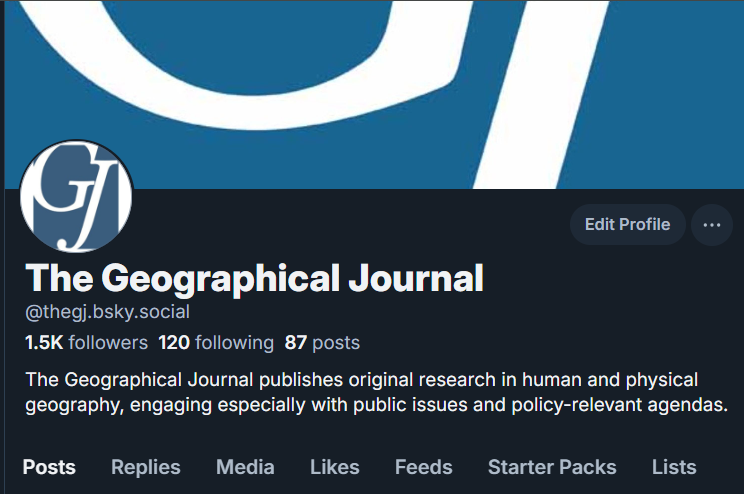 The Geographical Journal tweet media