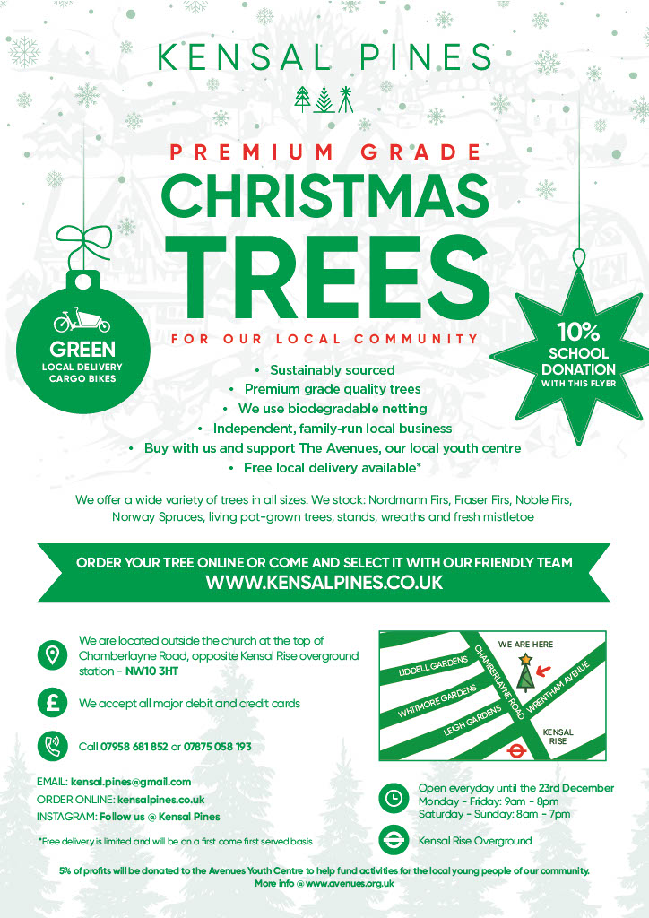 🎄Please buy your Christmas tree from Kensal Pines. They offer free local delivery, and if you mention QPCS, we will receive 10% as a donation. Thank you! 🎄

KENSALPINES.CO.UK