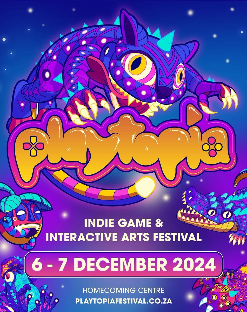 What's got two drumsticks &amp; is part of the <a href="/PlaytopiaSA/">Playtopia</a> official selection? 🥁

THIS LITTLE INDIE GAME 🤘😤

We're so amped to announce that in a week you'll be able to put your paws on our game at this incredibly cool festival

If you're in Cape Town, grab your tickets ASAP 👏