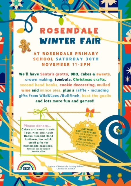 Our Winter Fair is tomorrow! Saturday 30 November from 11am. Hope to see you there.