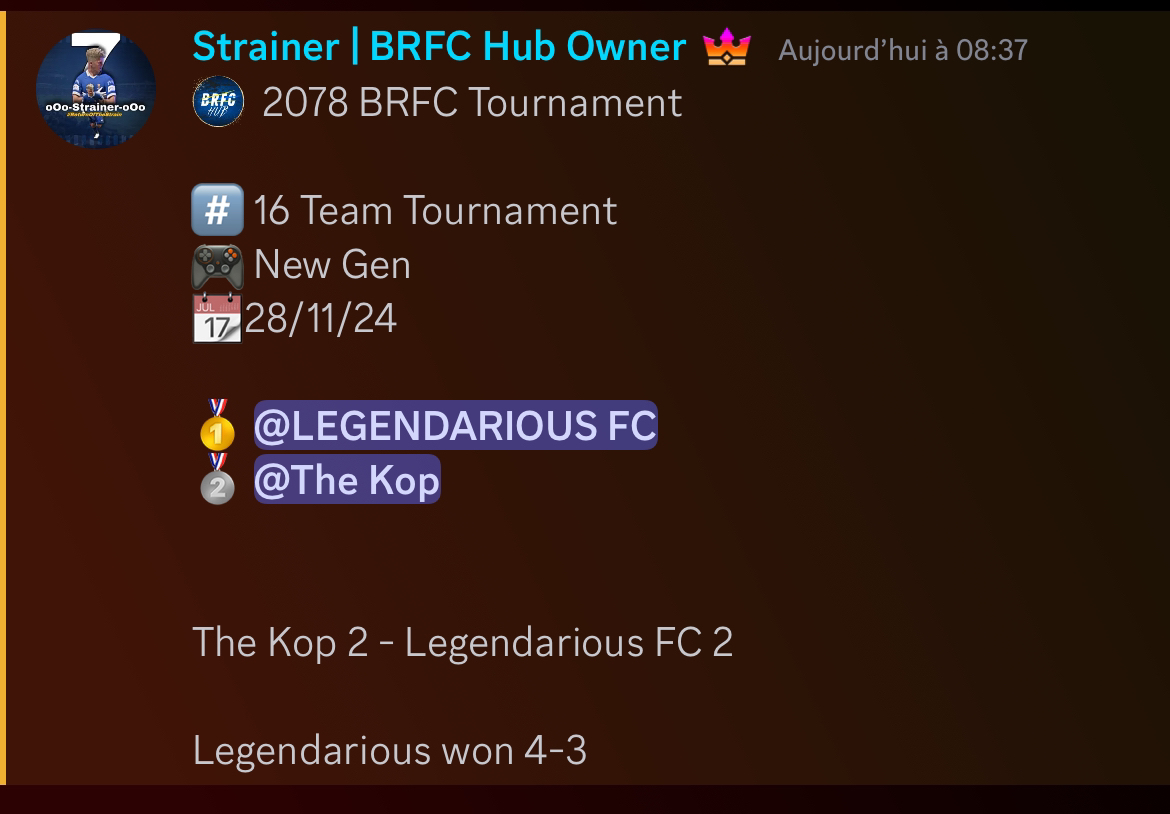 Très belle Victoire en <a href="/BRFCHub/">BRFC Hub</a> .  

Bien mériter, bravo pour cette belle performance.