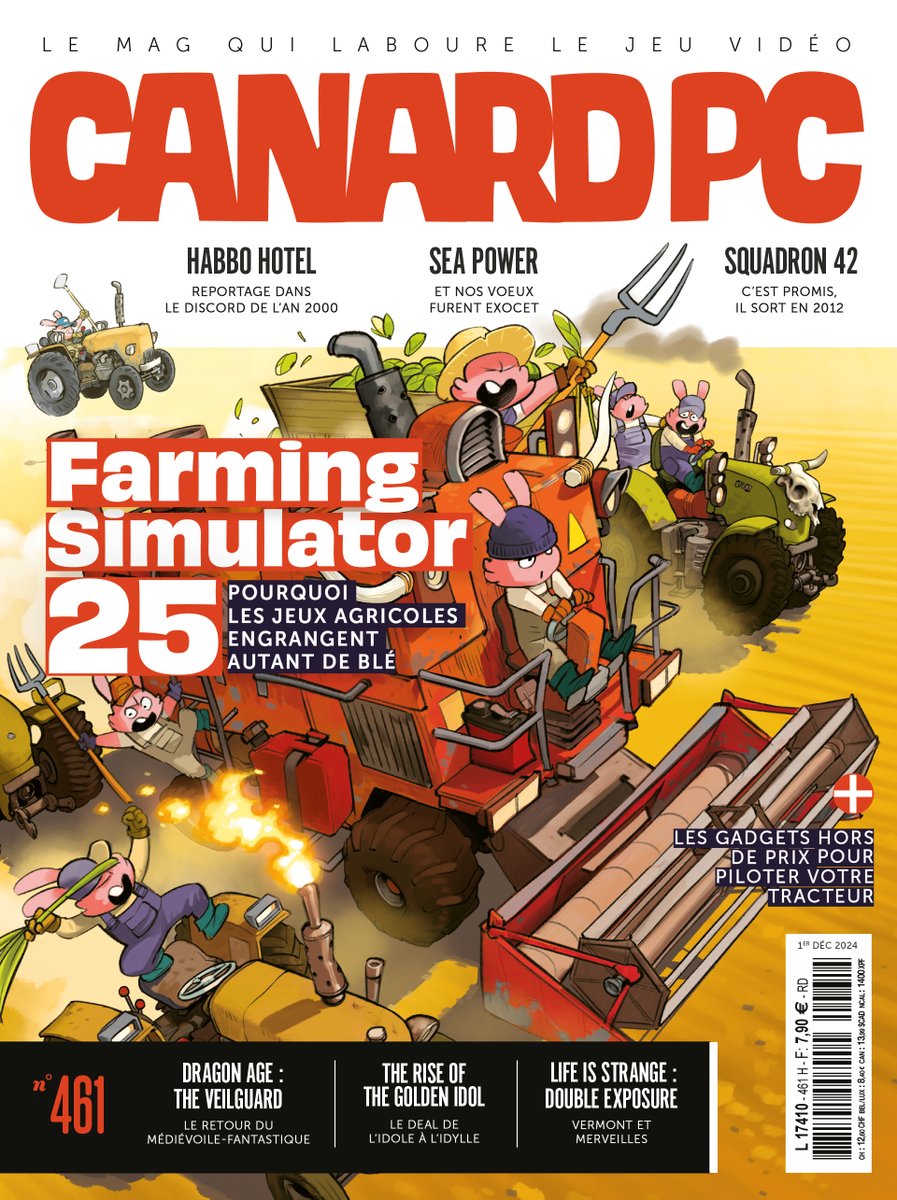 Canard PC 461 rutile comme une calendre de Massey Ferguson !
Outre un tour du champ du gaming agricole, vous y trouverez des jeux indés pour 2025, de la nostalgie avec Habbo Hotel, et une abondante moisson de tests. Sommaire complet :
boutique.canardpc.com/common/product…
