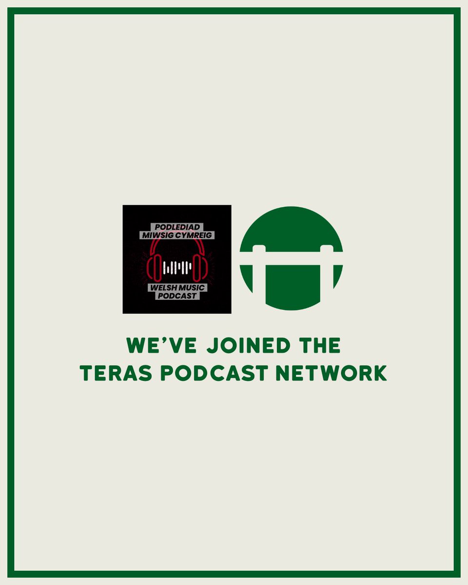 Welsh Music Podcast | Podlediad Miwsig Cymreig (@welshmusicpod) on Twitter photo Exciting news - the Welsh Music Podcast has joined the Teras Podcast Network!
Teras is a new media collective dedicated to presenting the best Welsh podcasts in sport, music, culture and beyond.
Croeso <a href="/alt_wales/">Alternative Wales</a>, <a href="/VFTNinian/">View From The Ninian</a>, <a href="/1912Exiles/">1912 Exiles: Newport County podcast</a>, <a href="/YouJackPodcast/">You Jack Podcast🎙️</a> and @disturbed_mtfc. Exciting news - the Welsh Music Podcast has joined the Teras Podcast Network!
Teras is a new media collective dedicated to presenting the best Welsh podcasts in sport, music, culture and beyond.
Croeso <a href="/alt_wales/">Alternative Wales</a>, <a href="/VFTNinian/">View From The Ninian</a>, <a href="/1912Exiles/">1912 Exiles: Newport County podcast</a>, <a href="/YouJackPodcast/">You Jack Podcast🎙️</a> and @disturbed_mtfc.
