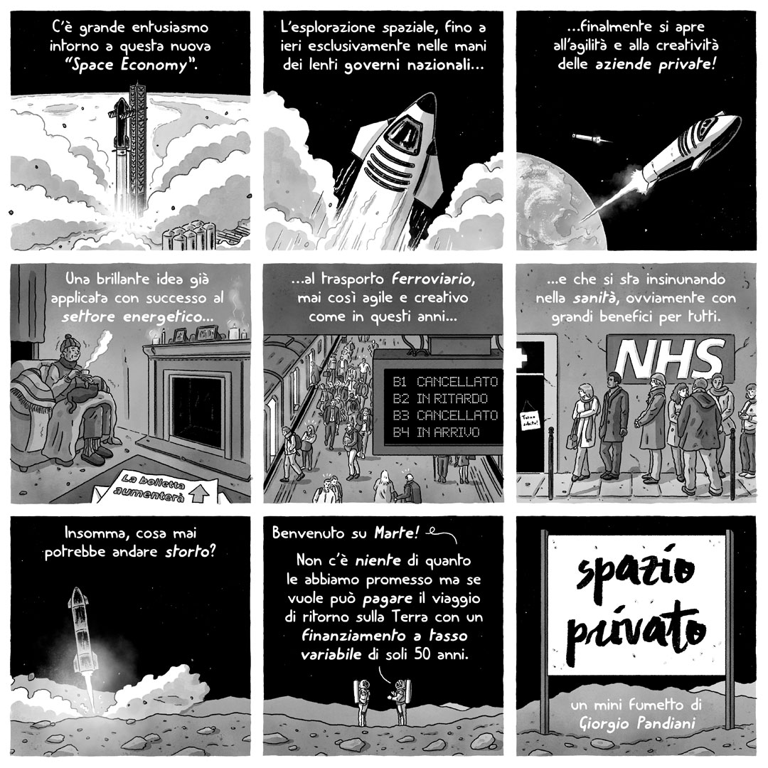 GiorgioPandiani's tweet photo. Amo l'esplorazione spaziale ma non sono molto convinto dalla direzione che ha preso ultimamente... 🚀💸

Tu che ne pensi? Fammelo sapere qui👇

Grazie ad @AstronautiCAST che mi tiene sempre aggiornato... si scherza, ma forse neanche troppo 🙃

#fumetti #spacex #starship #musk https://t.co/o5eodaISG2