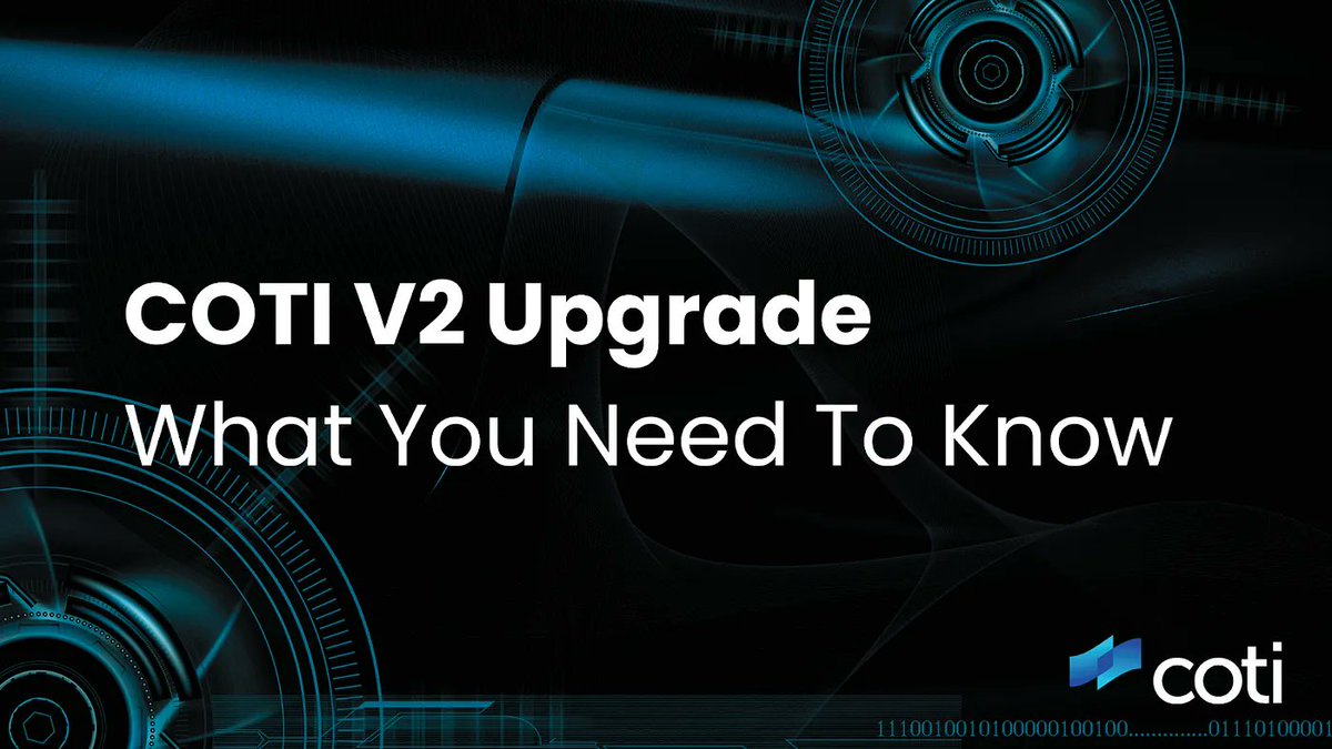 The COTI V2 token upgrade is coming with the Mainnet launch in Q1 2025.
If you like planning ahead, here's what to expect👉cotinetwork.medium.com/coti-v2-token-…
Note that no action is needed yet —stay tuned for updates and get ready for the next evolution of $COTI